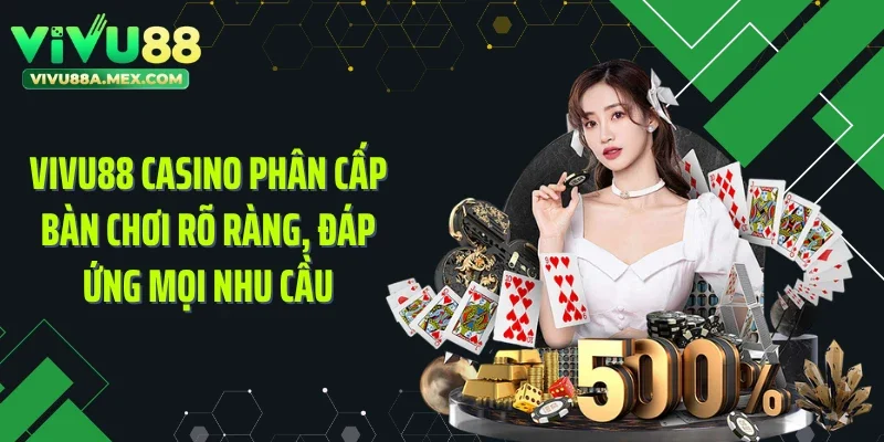 Vivu88 Casino phân cấp bàn chơi rõ ràng, đáp ứng mọi nhu cầu